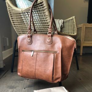 Diaper bag from Newlieco Brown Faux Leather